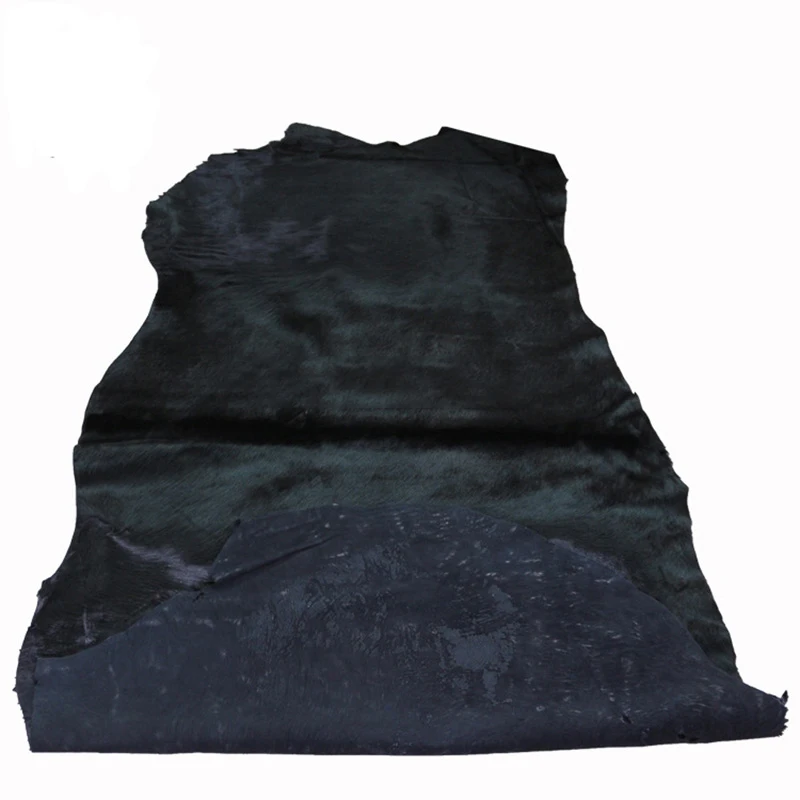 Agenuineon Real Cow Skin Fur Fabric By The Yard 30 Square Feet Black Soft Calf Hair Leather Pelt For Cushion/Furniture | Дом и сад