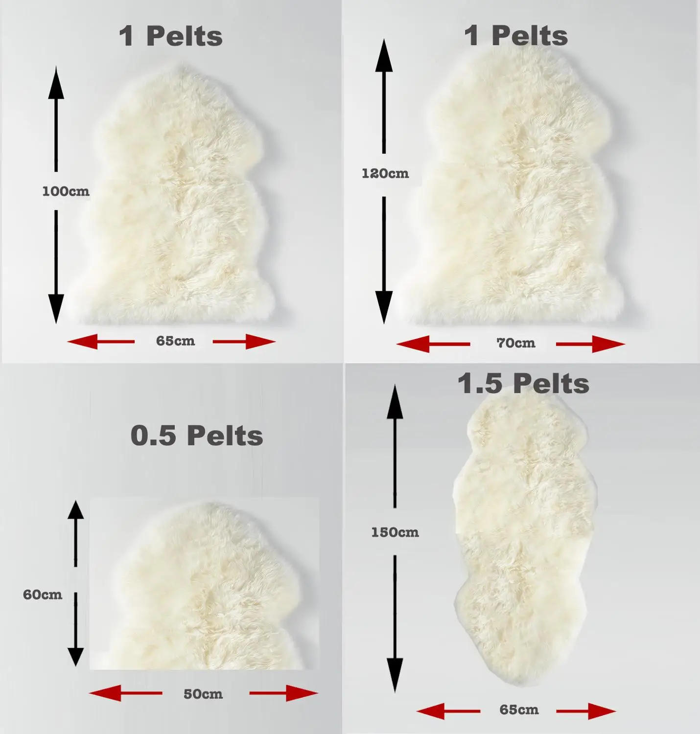 1P натуральная овчина ковер из натуральной шерсти белый Спальня Rugs And Carpets