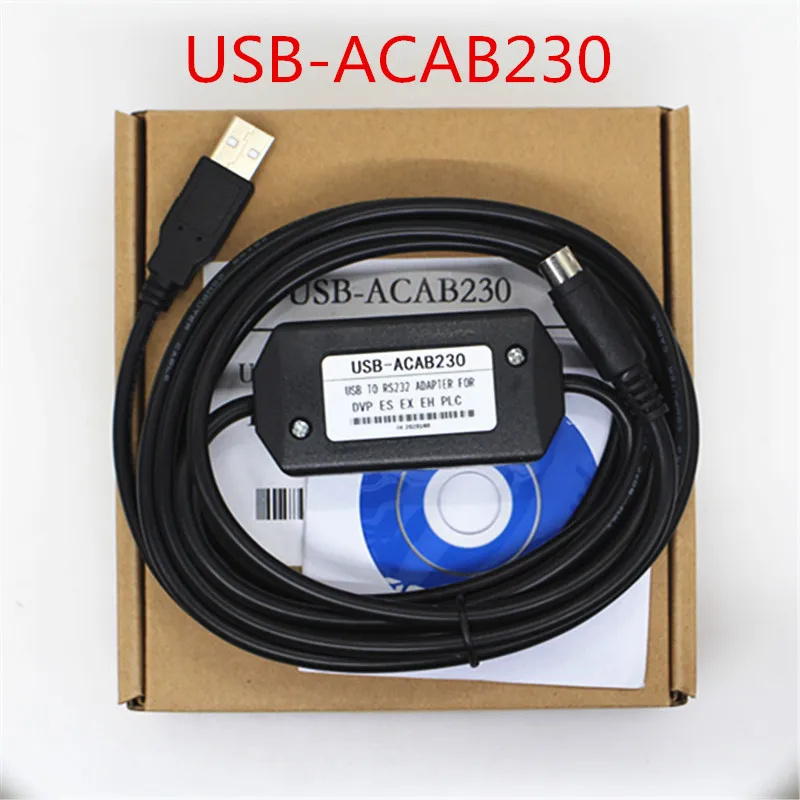 USB-ACAB230 (USBACAB230): USB-DVP PLC Кабель программирования USB для Delta DVP Series (версия более