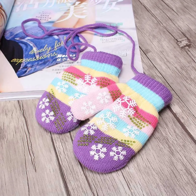 M MISM/зимние теплые перчатки для малышей удобные милые зимние толстые детские