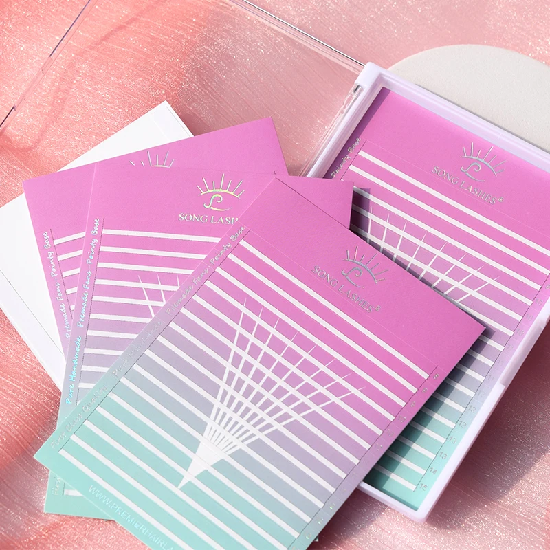 Мега пустая коробка SONG LASHES двухсторонняя лента вееры для хранения карты лоток