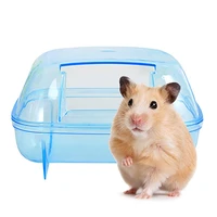 1 pc small animals sand bathroom container plastic transparent hamster bath house pet guinea pig chinchilla cleaning accessories
