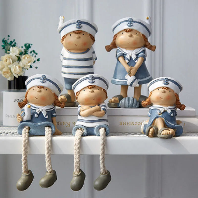 Кукольные ножки в средиземноморском стиле украшение из смолы современное