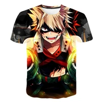 2021 new popular my hero academia anime mens t shirt summer fashion and comfortable 3d sleeve oversized t shirt boys top