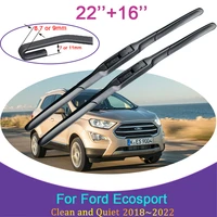 for ford ecosport 2018 2019 2020 2021 2022 frameless rubber wiper snow scraping front windshield brushes car accessories sticker