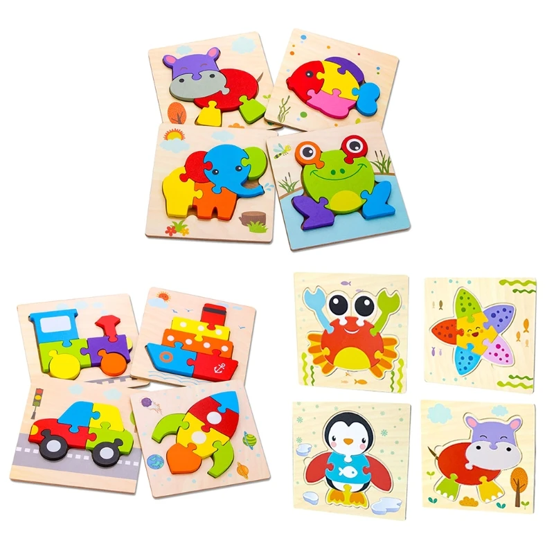 

1 Set Early Learning Jigsaw Puzzle for Baby Brain Development Montessori Education Playset Interactive Parent-Child Game Board