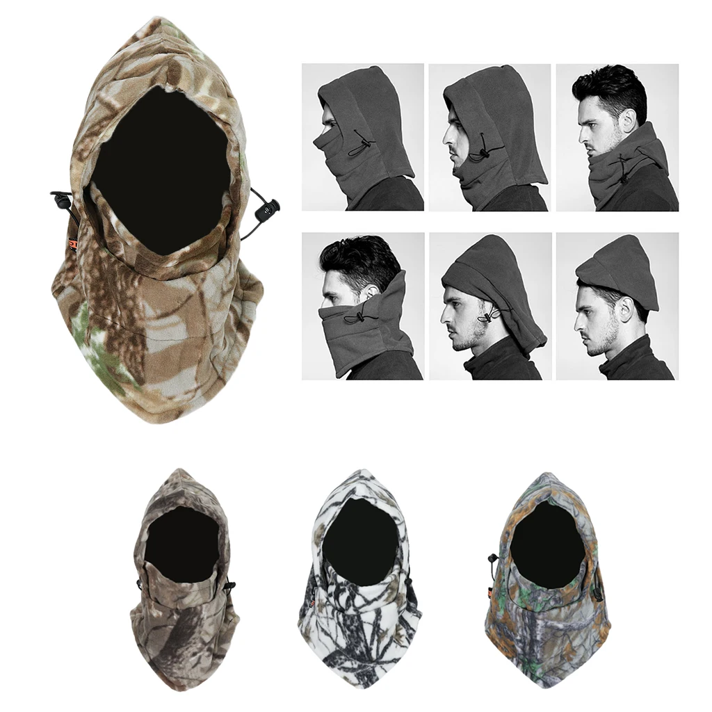 Camouflage Windproof Warm Winter Sports Ski Cycling Fleece Balaclava Hat Cap Neck Hood Face Mask | Спорт и развлечения