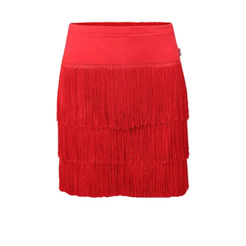 Adult Latin Dance Skirt Women's High Quality Fringed Lady Cha Rumba Samba Fringe Sexy Practice Clothing | Тематическая одежда