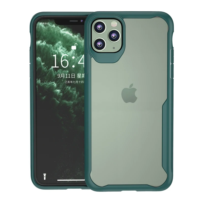 Dark Green Сверхпрочный противоударный защитный чехол для iPhone XS Max XR XS X 7 8 Plus, усиленный акриловый чехол TP Для iPhone 11 Pro Max 11 Pro 11 - Цвет: Dark Green