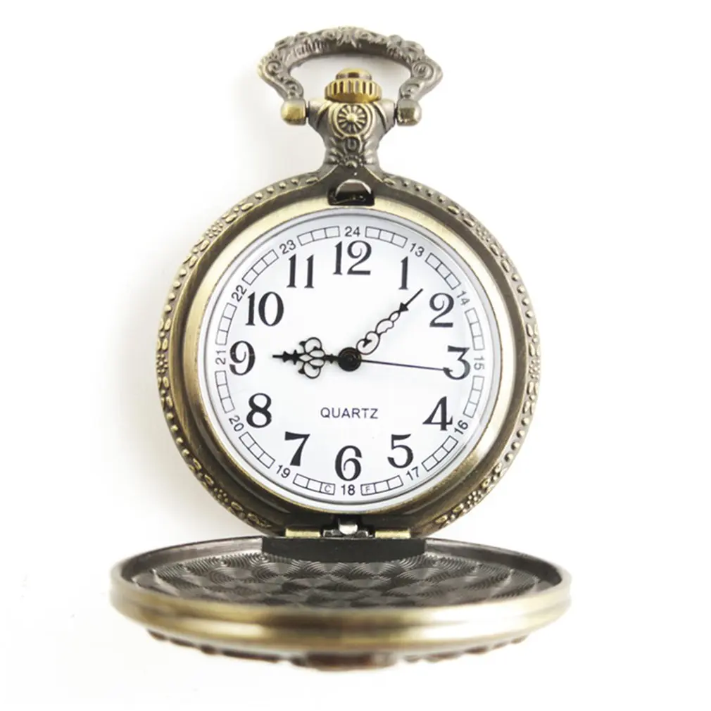 Винтажные медные кварцевые карманные часы в стиле стимпанк Бронзовая Шестерня