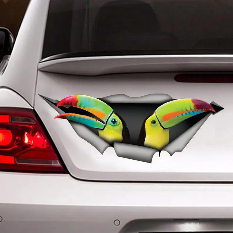 

2021 Keel-billed toucan car decal , bird decal, Vinyl decal, bird sticker, funny decal, Keel-billed toucan sticker