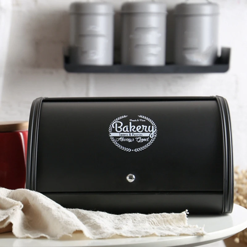 Металлическая откидная коробка для хлеба в рулоне Пыленепроницаемая хранения