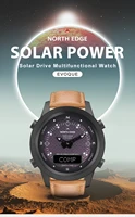 north edge men digital solar watch mens outdoor sport watches full metal waterproof 50m compass countdown stopwatch smart watch