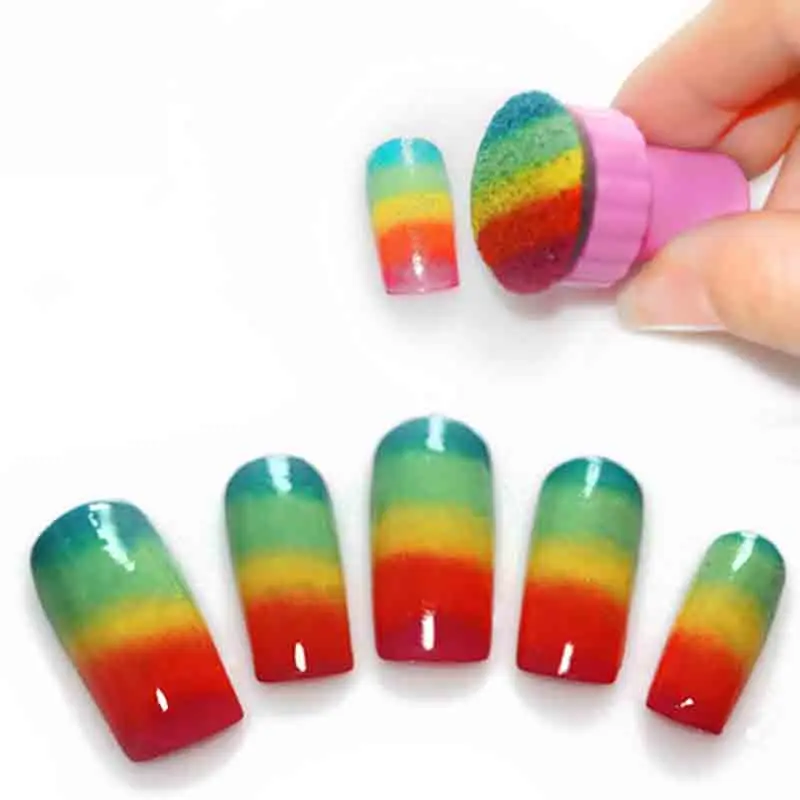 Штамп для ногтей Губка переноса изображений градиентная мягкая живопись штамп
