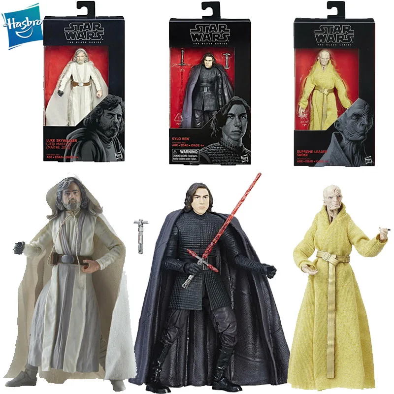 

Hasbro Star Wars The Last Jedi E7 Black Series Kylo Ren Luke Skywalker Snoke Action Figure Collection Model Toys Birthday Gift