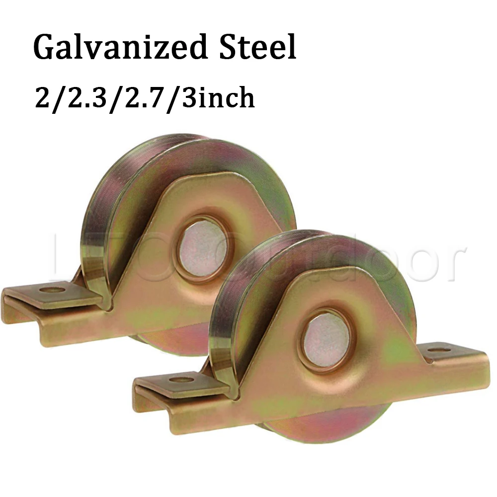2-3 inch Sliding Gate Wheels, V Groove Caster with Bracket, Heavy Duty Internal Gate Wheels For Sliding Gate Steel Frame
