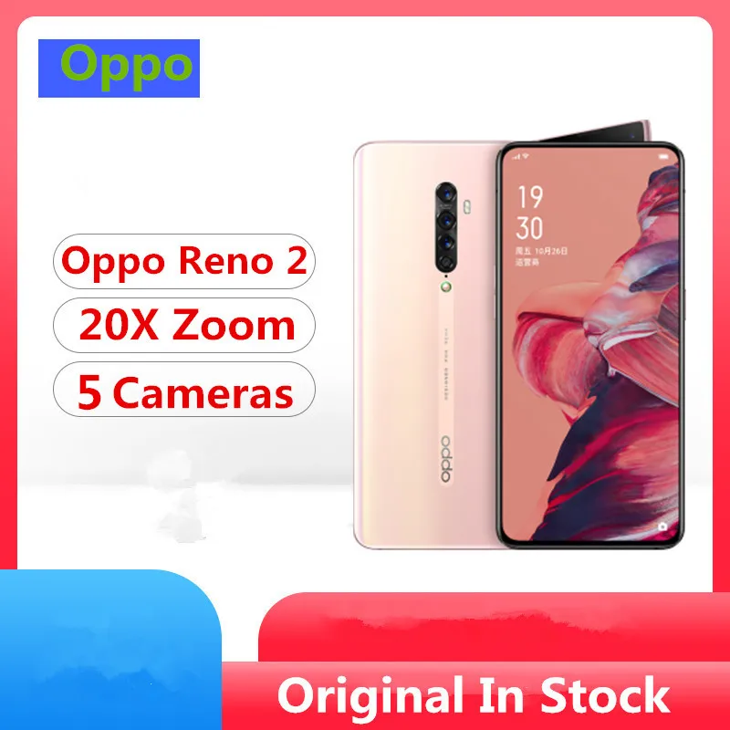 Oppo Reno 2 20x zoom Смартфон Snapdragon 730 6," AMOLED 48.0MP+ 16.0MP+ 13.0MP+ 8.0MP+ 2.0MP экран отпечатков пальцев VOOC 3,0 128GB
