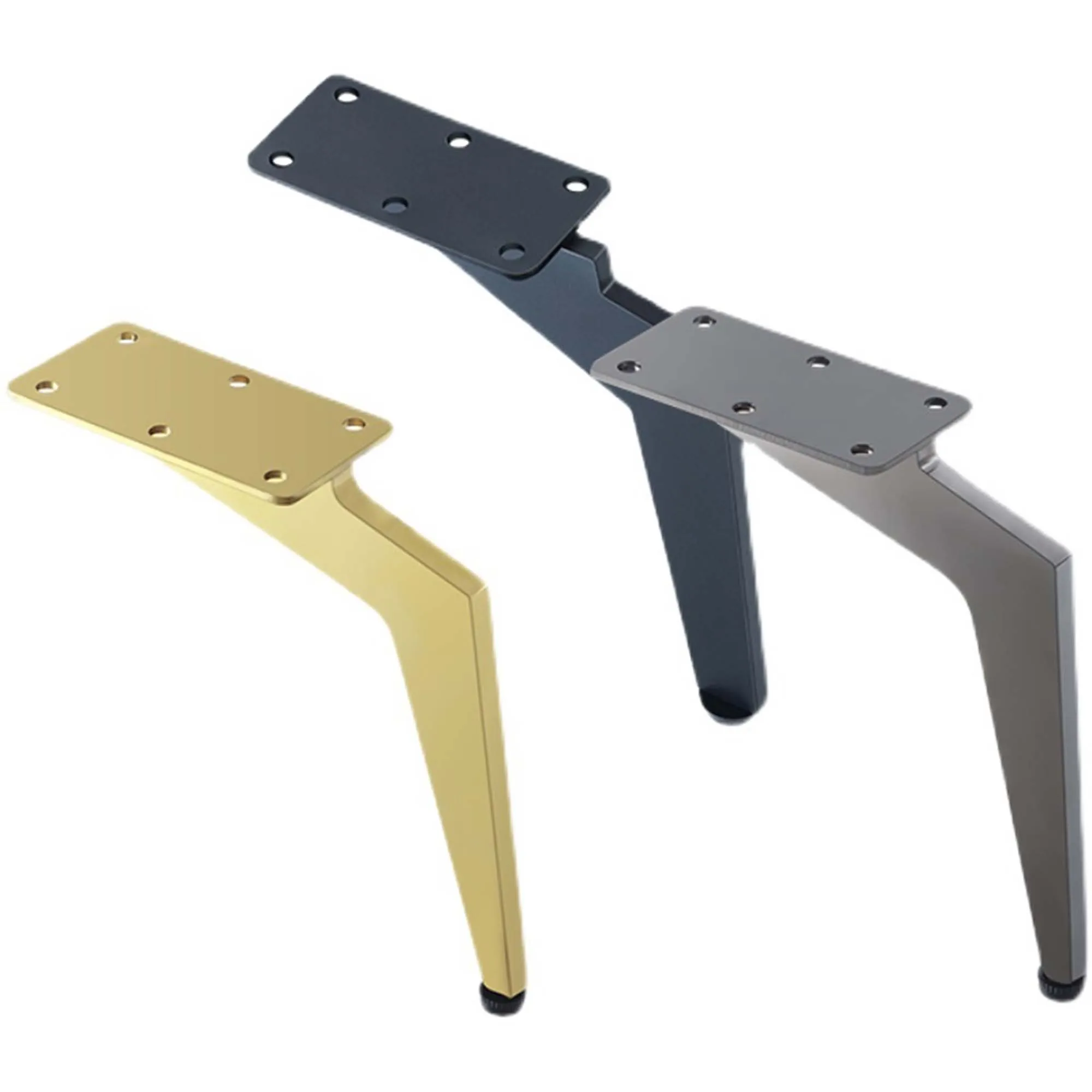 

4pcs Legs for Metal Hardware Furniture,Mount Table Chair Sofa TV Bathroom Cabinet Gold Black Support Feet Light Luxury