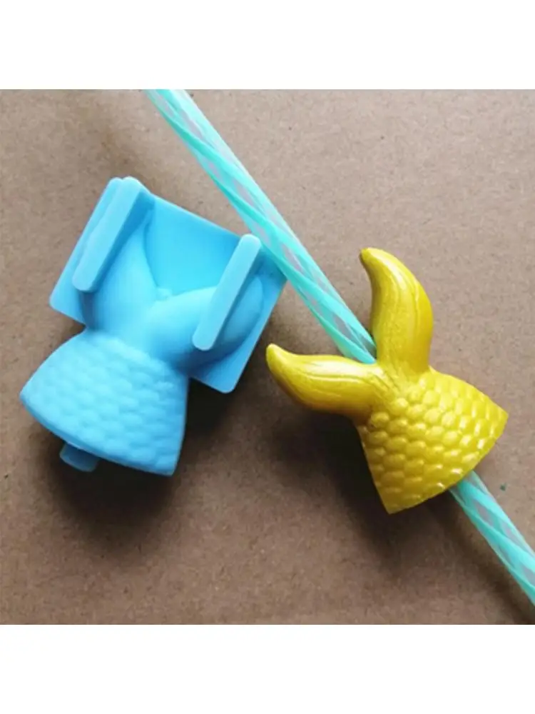 

Shiny DIY Handmade Epoxy Resin Mold Rose Straws Topper Casting Silicone Mould XXFB