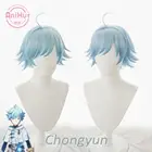 Anihutчонгюнь косплей парик Genshin влияние Косплей синие термостойкие синтетические волосы чонгюнь Хэллоуин косплей