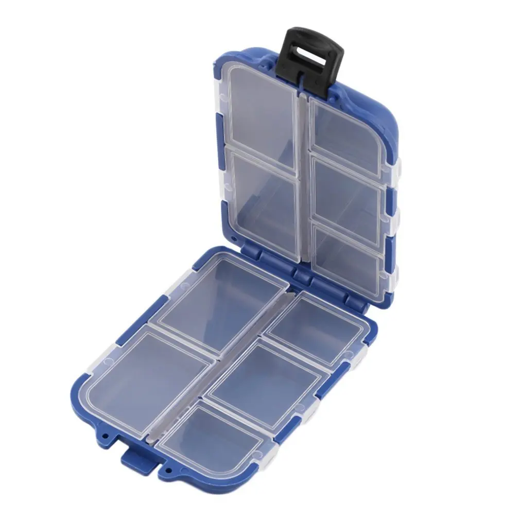 

10 Compartments Storage Case Box Fly Fishing Lure Spoon Hook Bait Tackle Box Case Fishing Accessories