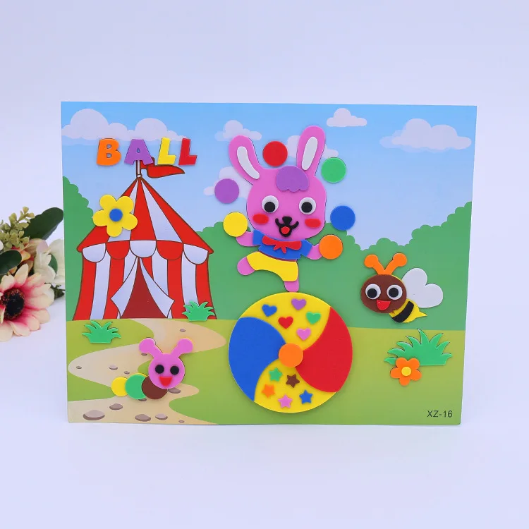 Случайным образом (2 вещи) детский 3D стикеры губчатый кубик подвижный головоломка