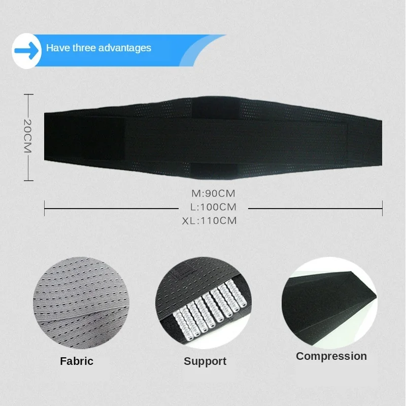 

Breathable Multiple Spring Bars Inside Pressure Sports Belt Belly Band Fitness for Basketball Training Badminton Volleyball