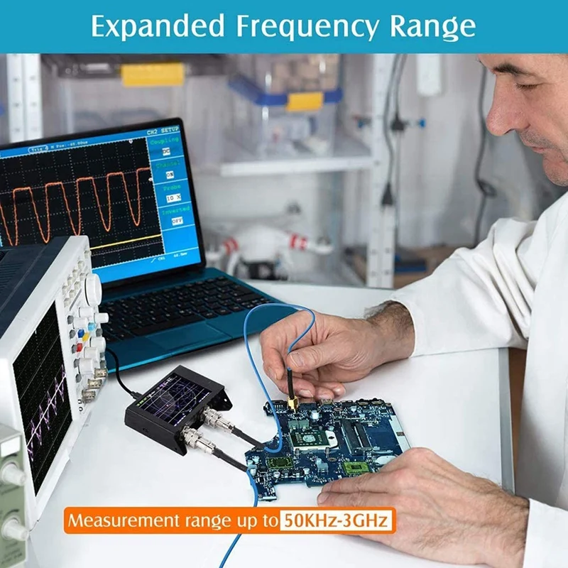 

NanoVna SAA-2N VNA Antenna Analyzer,50KHz-3GHz Vector Network Analyzer,4Inch LCD,Voltage Standing Wave Ratio Smith Chart