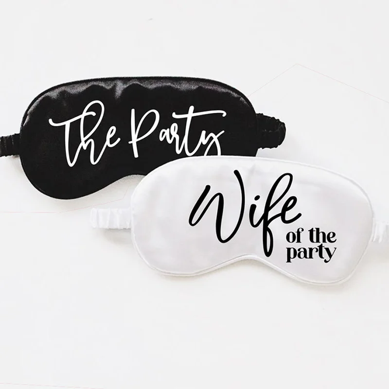 

Wife of the Party sleep mask Bachelorette hen night Party Bridal Shower bride to be Wedding decoration Bridesmaid proposal Gift