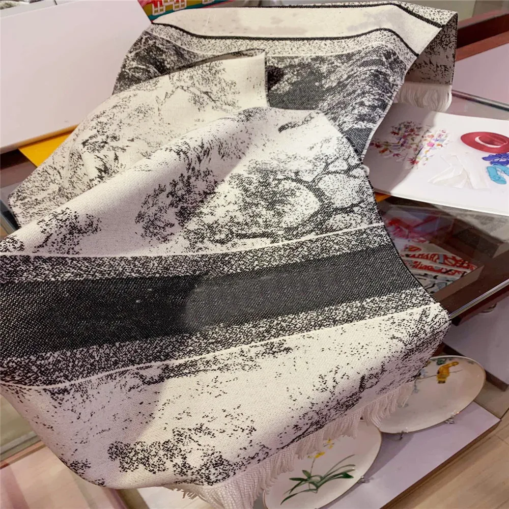 

2020 New Fashion Winter Scarf Women Cashmere Warm Pashmina Raising Ladies Hao Scarf Thick Soft Fabric Fada Shawl