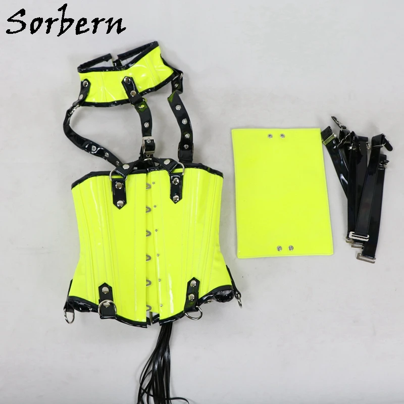 Sorbern Customized Blue Corset Sexy Steel Bone Underbust Women Corset With Neck Rivets Eyelet Holes Multi Colors Sm Corsets