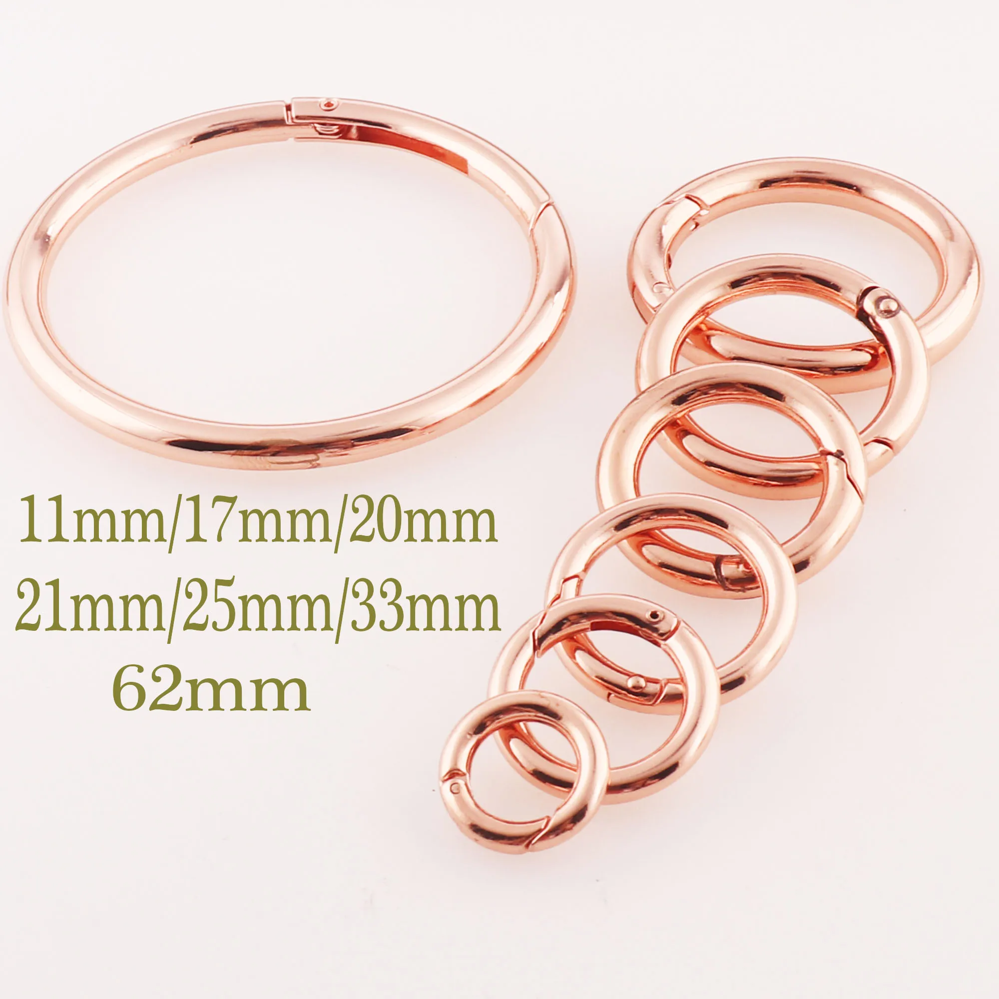 Пружинные кольца под розовое золото 6 шт. пружинное кольцо на ворота