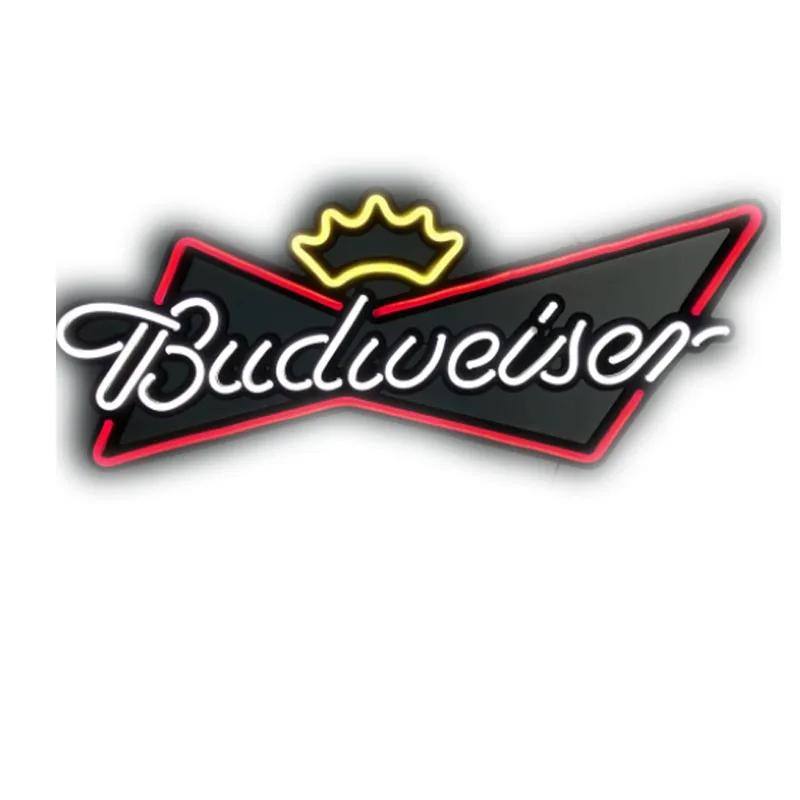 

Neon Sign 10kv Budweiser neon sign Beer Bar Pub Handcrafted Iconic Sign Aesthetic Room Decor Neon Light Lamp Wall Neon Lamp Art