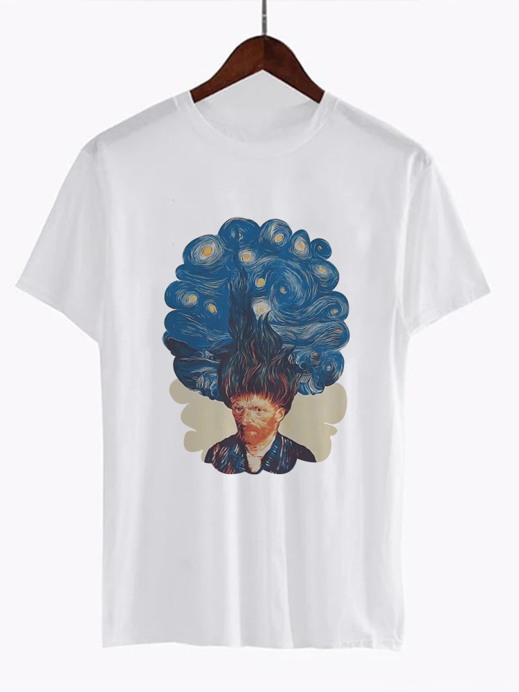 Van Gogh Art футболка Женская Топ Футболка с масляным принтом женская новая уличная Повседневная футболка графическая футболка в стиле Харадзюку Femme