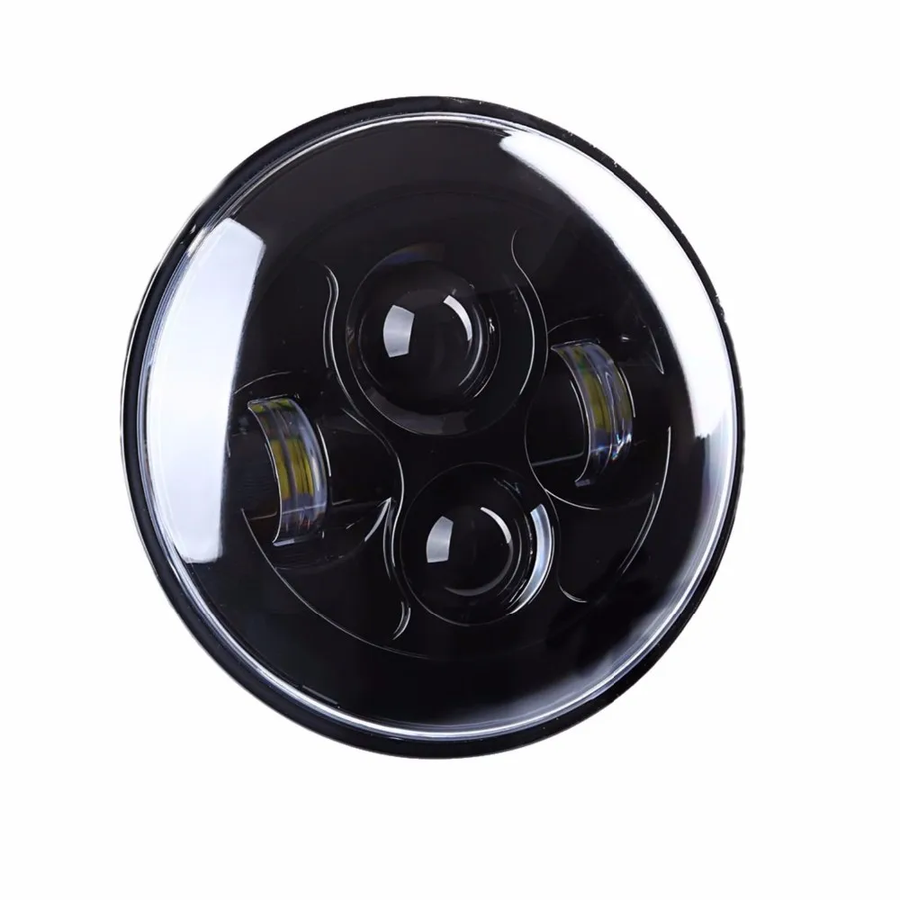 45W 7inch Round led headlight Hi/Lo Beam Motorcycle Driving Light with DRL Turn Signal Halo Ring Angle Eyes for Harley |