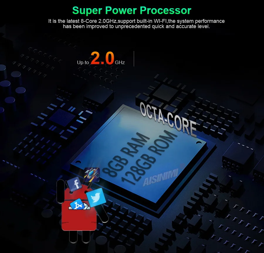 AISINIMI Android 11 8 ram + 128 ROM автомобильный Dvd-плеер для FORD Focus 2007-2010 автомобильная