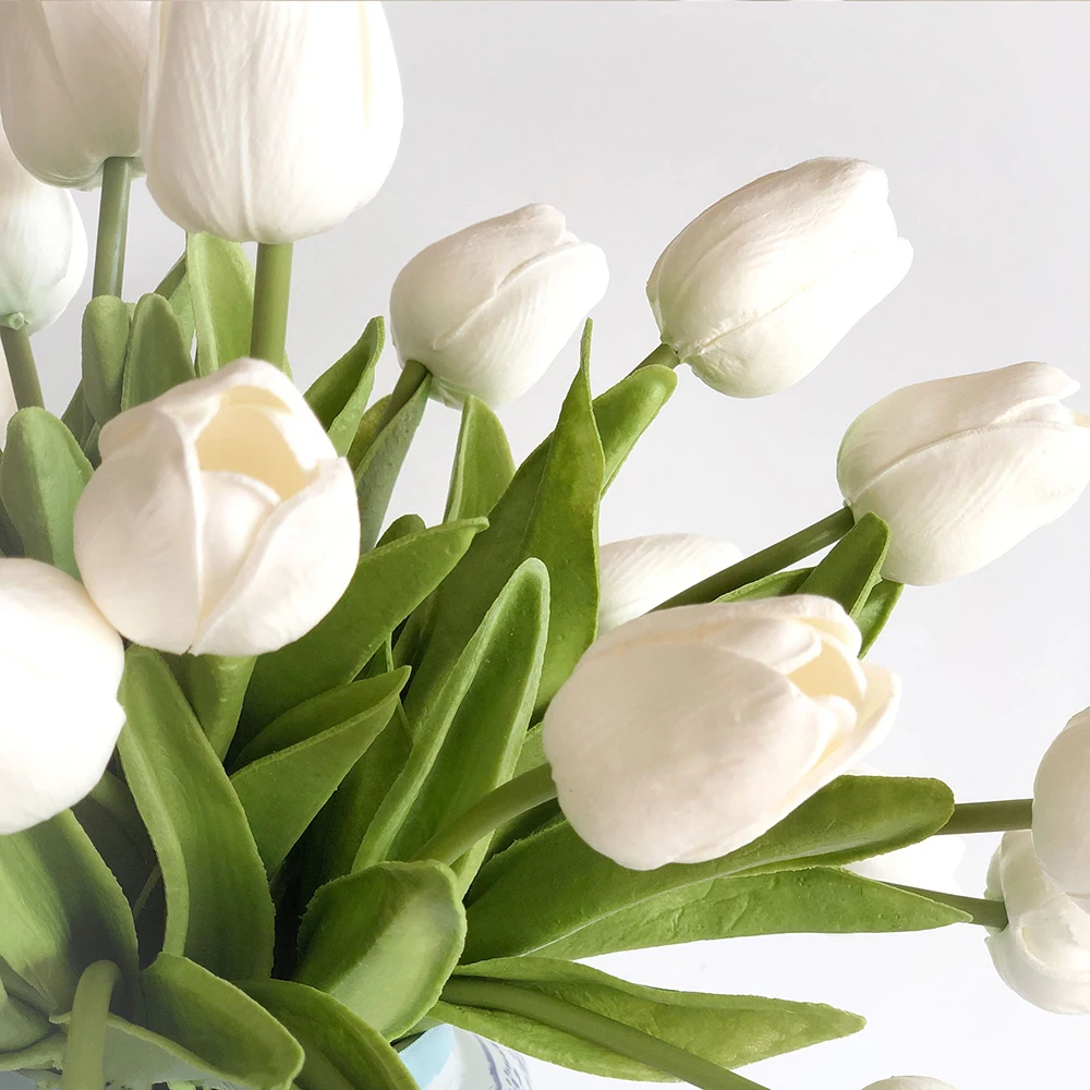 

Tulip Artificial Flowers Real Touch Fake Bouquet Faux Flower For Wedding Decoration Home Garden Decor Valentine's Day Gifts