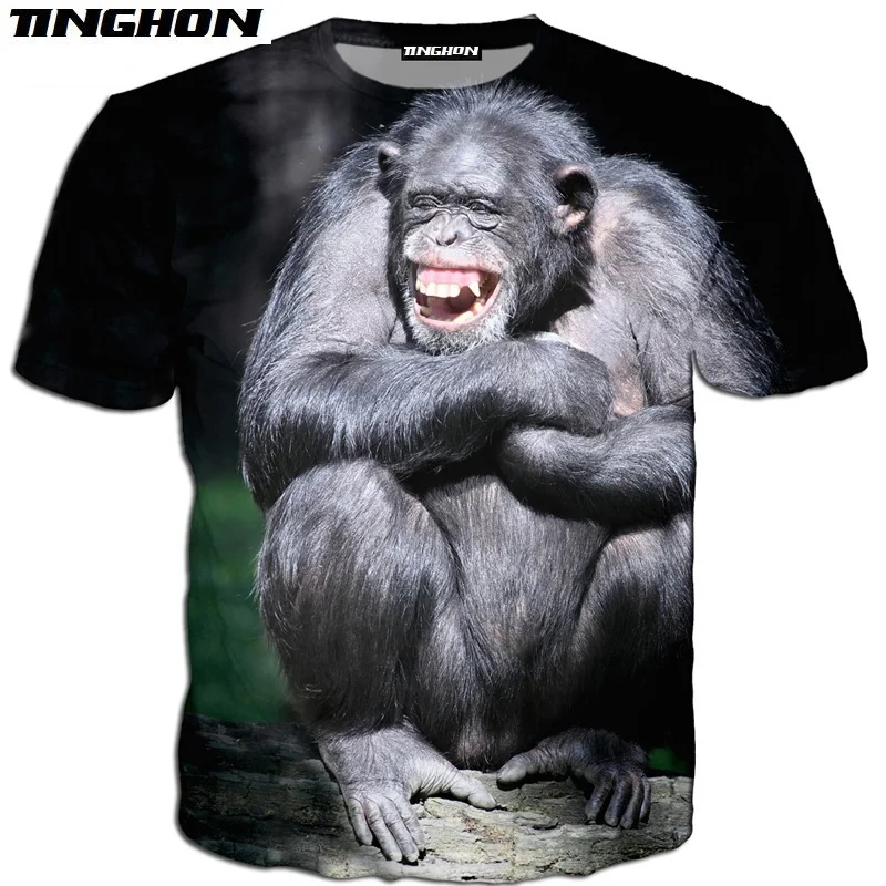 _ Новая мужская футболка с животными орангутан/обезьяна 3D принтом и женская