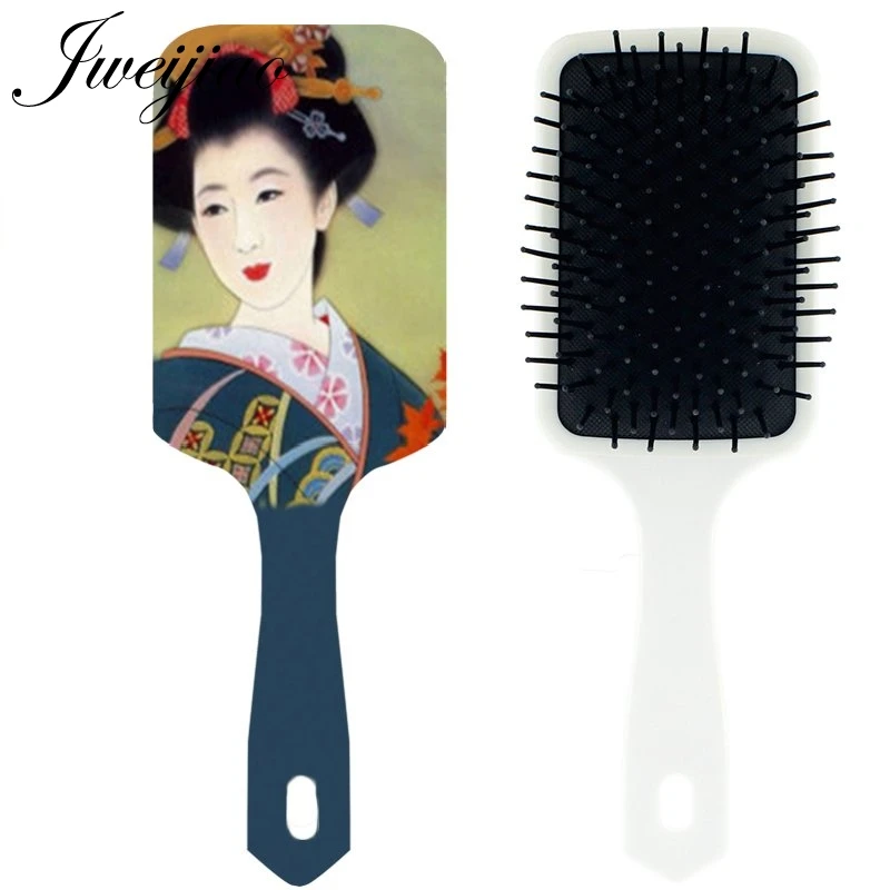 

Youhaken Japanese Women Geisha Photo Massage Comb Tangle hair brush Scalp Hair Care Tool cepillo pelo