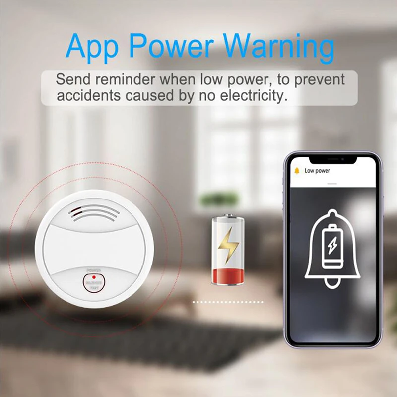 

Dropship! Tuya-Wifi Smart Smoke Detector Wireless Fire Alarm Sensor Control By Tuya App Home Office Smoke Alarm Fire Protection