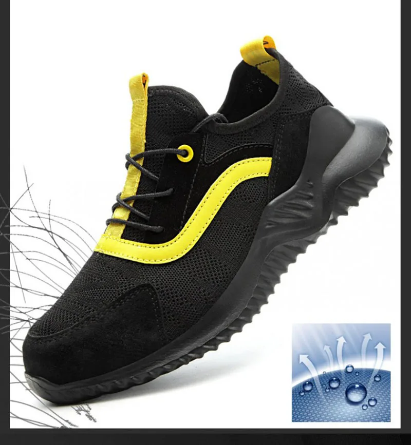 New Indestructible Men's Steel Toe Safety Boots Breathable Anti-smashing Puncture-Proof Work Shoes Welder Safety Boot Sneakers