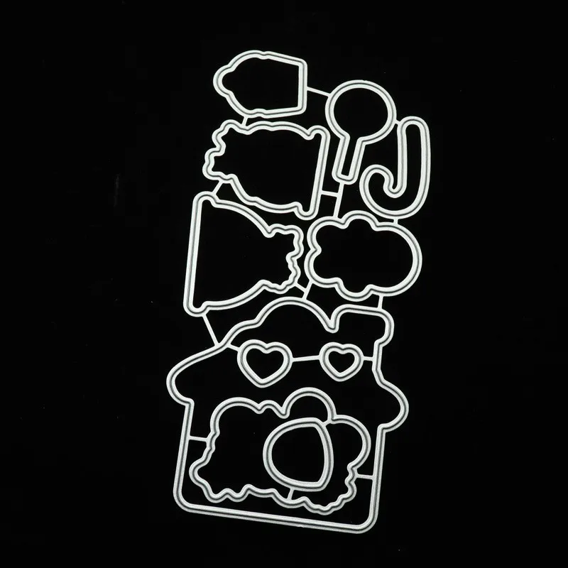 

Cut Dies & Cling Stamp Of Christmas House Igloo Sugarman Scrapbook Paper Embossing Stencil DIY Card Halloween Gift Ink Seal