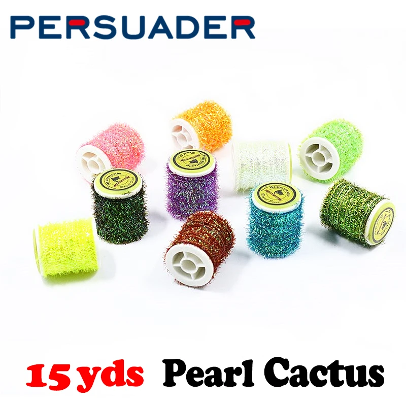 

Persuader hot 15yards/spool fly tying 7mm midge cactus chenille pearlescent colors spiky nymph thorax wrapping tying materials
