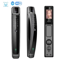 3d infrared light face recognition security lock fingerprint password lock cat eye monitoring lock remote control by phone app