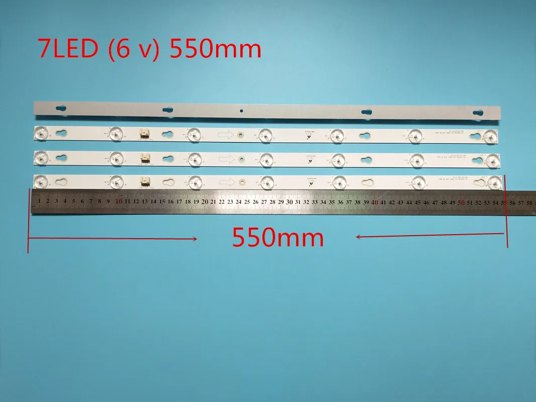 

New 2 PCS 7LED 550mm LED Backlight strip for 32S3750 32HR330M07A2 V2 LVW320CSOT 32D700 HR-56613-12785 YHA-4C-LB320T-YHL