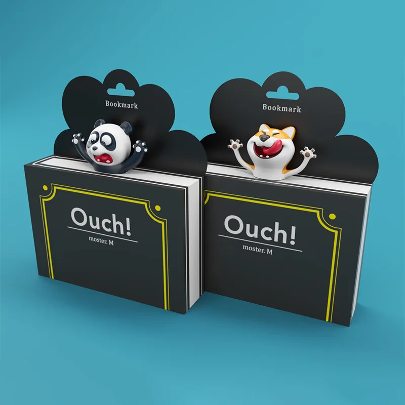 3D Животные раздавленные Шиба ину панда закладки креативный мини Собака Фигурка