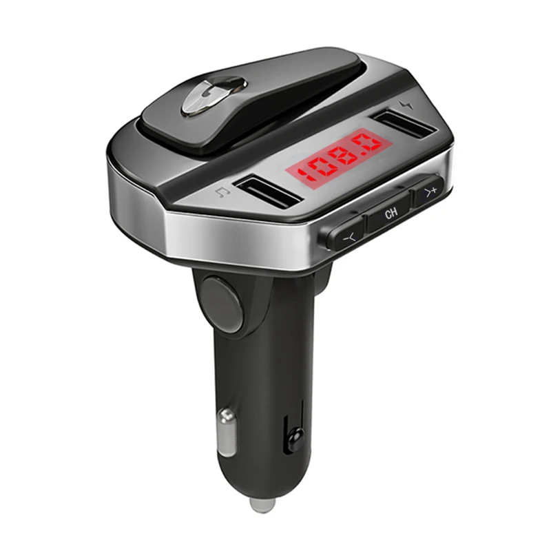 Bluetooth FM-передатчик автомобильный комплект наушников аудио mp3-плеер с двумя