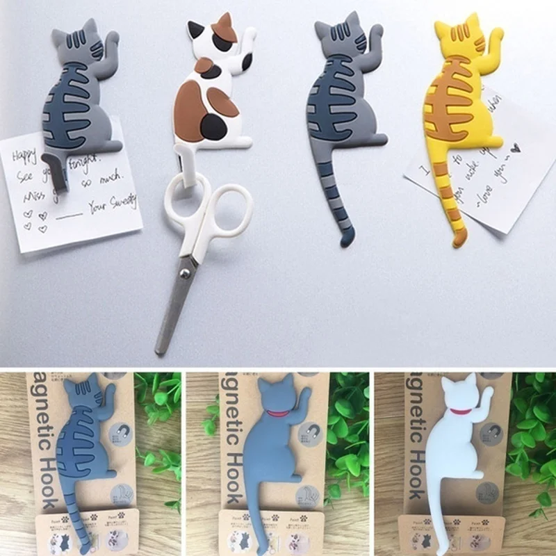 

1 piece of cute silicone cattail refrigerator magnet hook multifunctional cartoon refrigerator magnet creative decorative hook