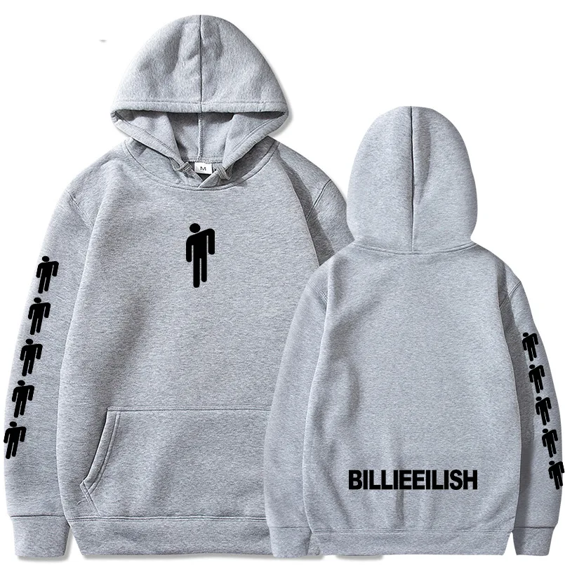 Billie Eilish модные толстовки с принтом для мужчин/женщин капюшоном и длинным рукавом