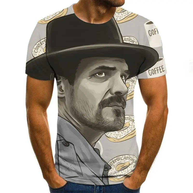 Новая летняя футболка с 3d анимацией цифровая принтом Мужская/Женская